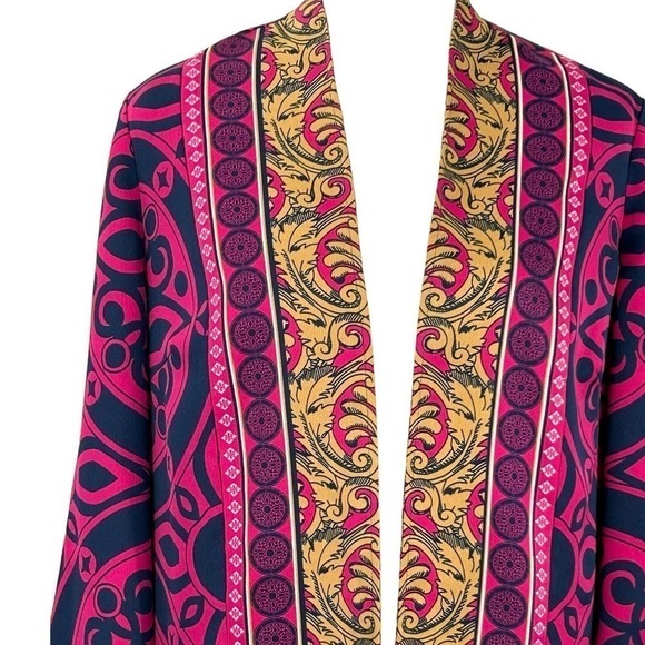 Chico’s Reversible Kimono Top Jacket Duster Silky Smooth Open Front Size 0 - S/4 - Picture 6 of 16